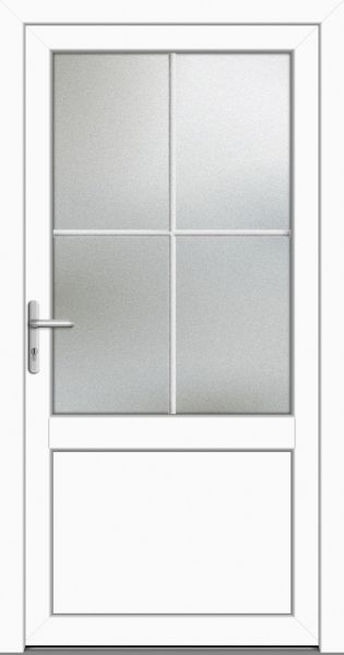 Kunststoff Nebeneingangstür "CELINE-J" 60 mm 4 Sprossenfelder