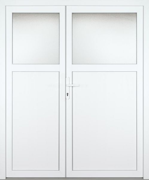 Kunststoff Nebeneingangstür &quot;ANTONIA-M&quot; 60 mm 2-flügelig Doppeltür asymmetrisch