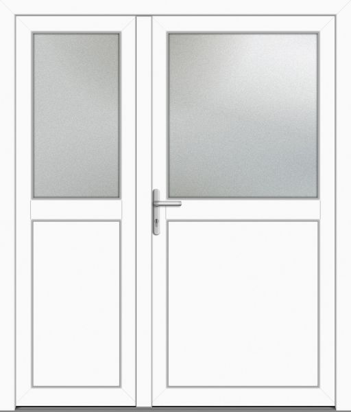Kunststoff Nebeneingangstür "PAULA-J" 60 mm 2-flügelig asymm