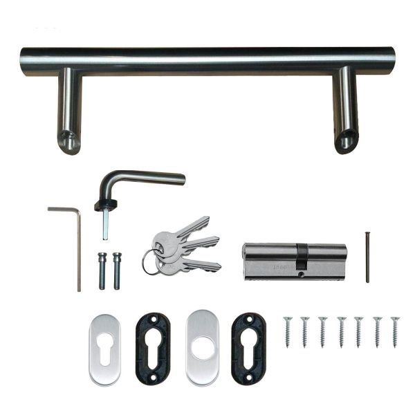 Stoßgriff-Set 400 mm Edelstahl