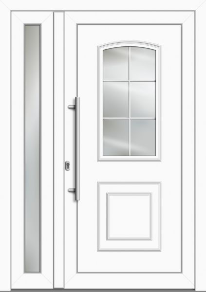 LAGER Kunststoff Landhaustür "MATEA" 71 mm Doppeltür asymm
